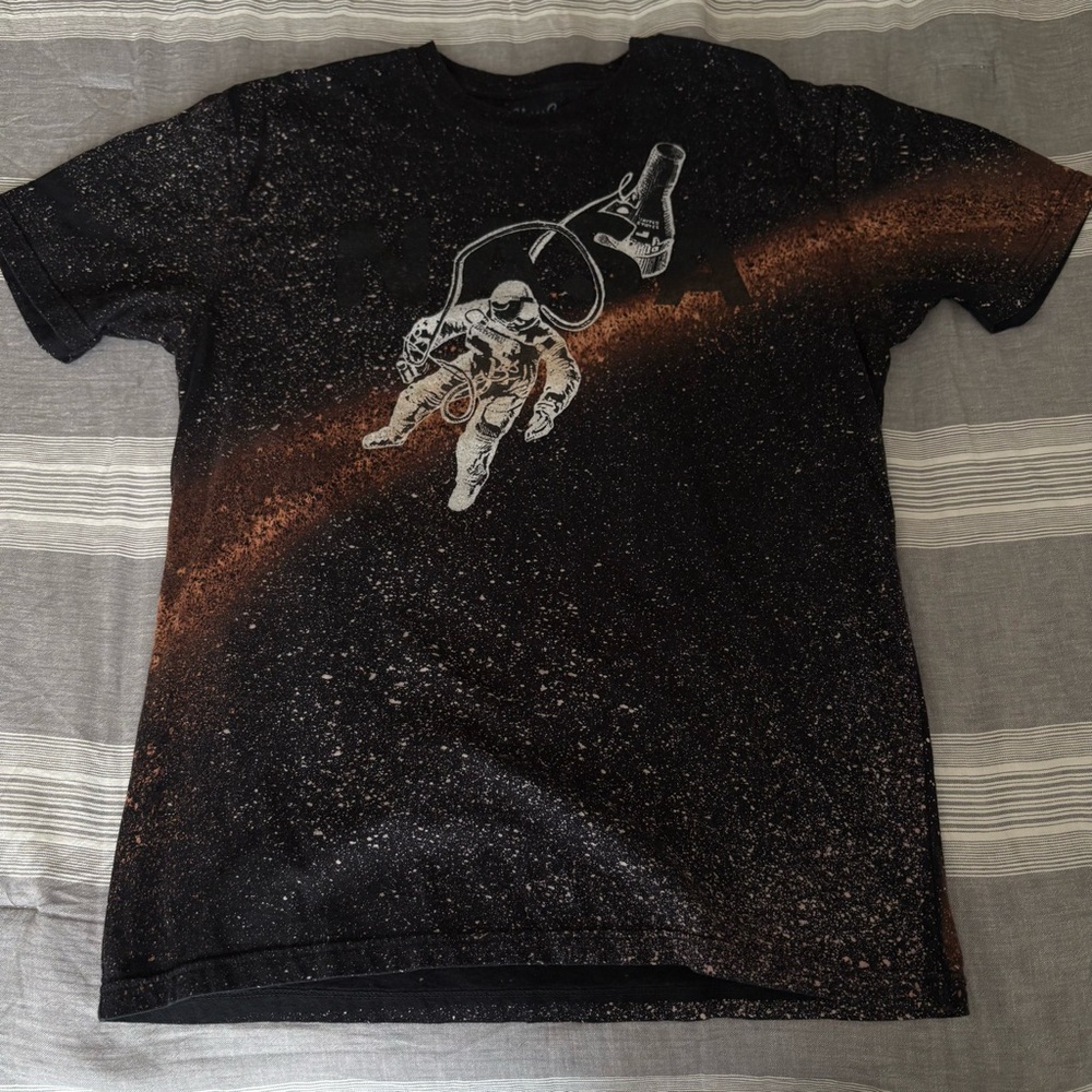 Black and Brown NASA Astronaut Palmer Cash Tee SIZE LARGE